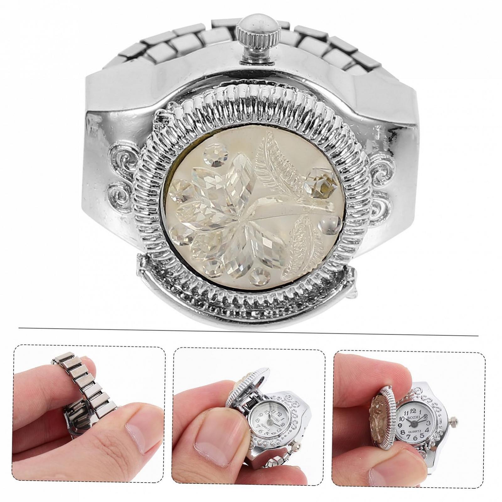 Кільце-годинник OATIPHO для жінок, білий, фото №7