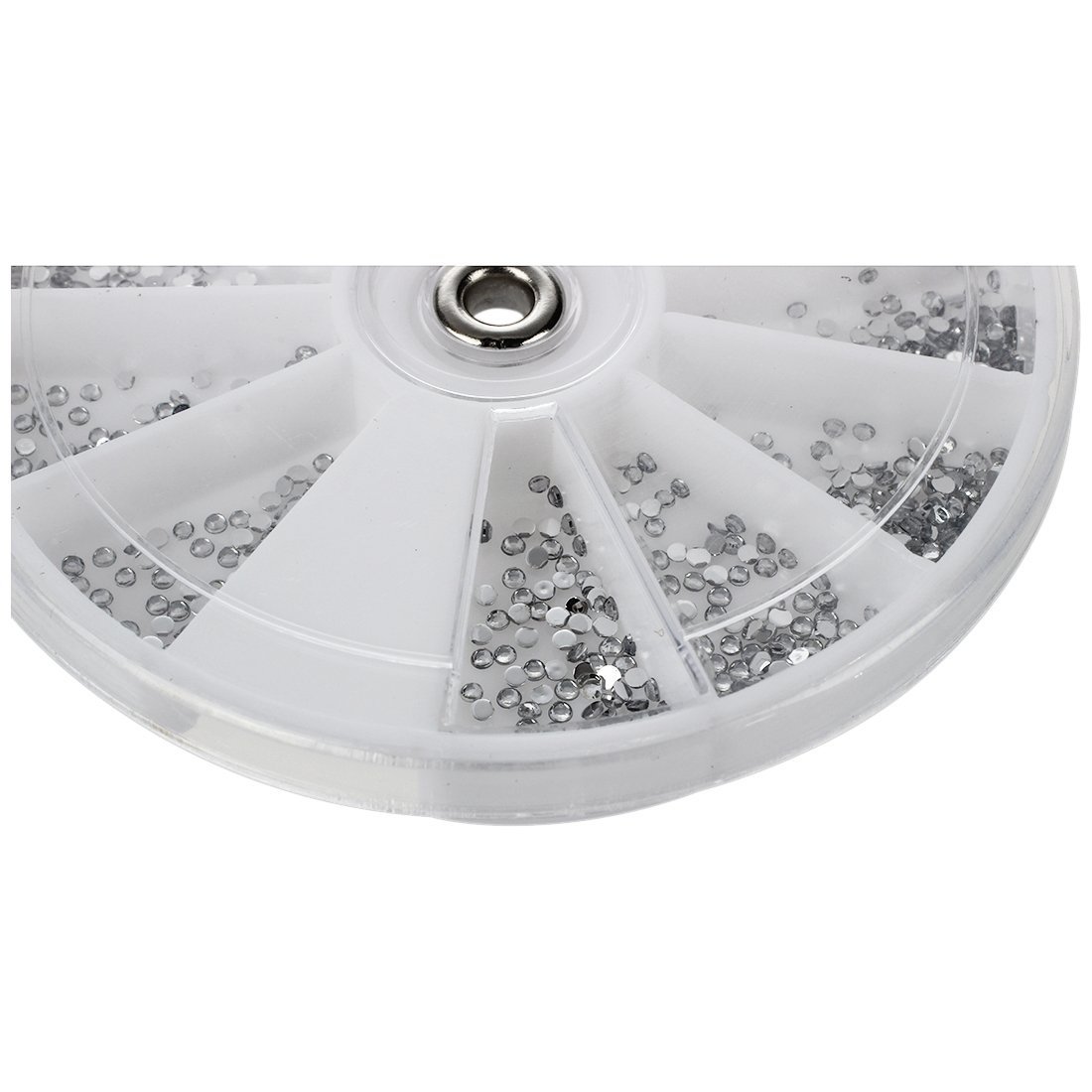 Карусель Серебряные Коробки Стразы Кристалл для Маникюра 1.5мм Колесо, фото №2