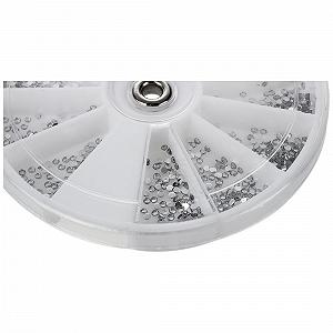 Карусель Серебряные Коробки Стразы Кристалл для Маникюра 1.5мм Колесо synthetic.ua - Фото 1