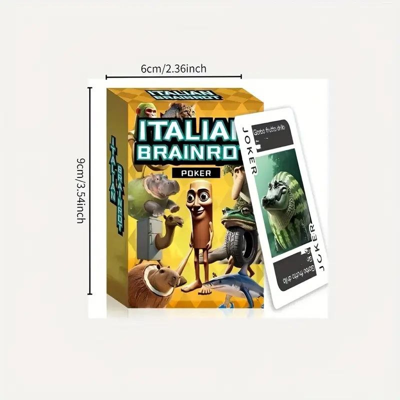 Карты Итальянский покер Брейнрот Italian Brainrot Бомбардиро Крокодило, Тунг Тунг Тунг Сахур, Тралалео Тралала и др., фото №3