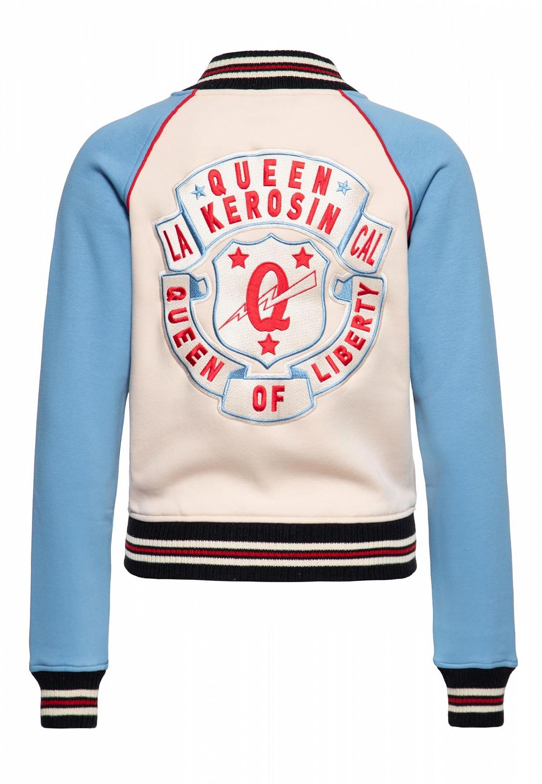 Женская куртка-бомбер Queen Kerosin в стиле колледжа Los Angeles Vintage Rockabilly 50S с вышивкой Liberty California Queen of Liberty, фото №2