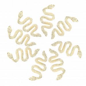 Украшения для ногтей Healvian 120 шт. Стразы для маникюра, блестящие аксессуары для ногтей, дизайн змеи, золотистый цвет для креативного декорирования ногтей - Фото 1