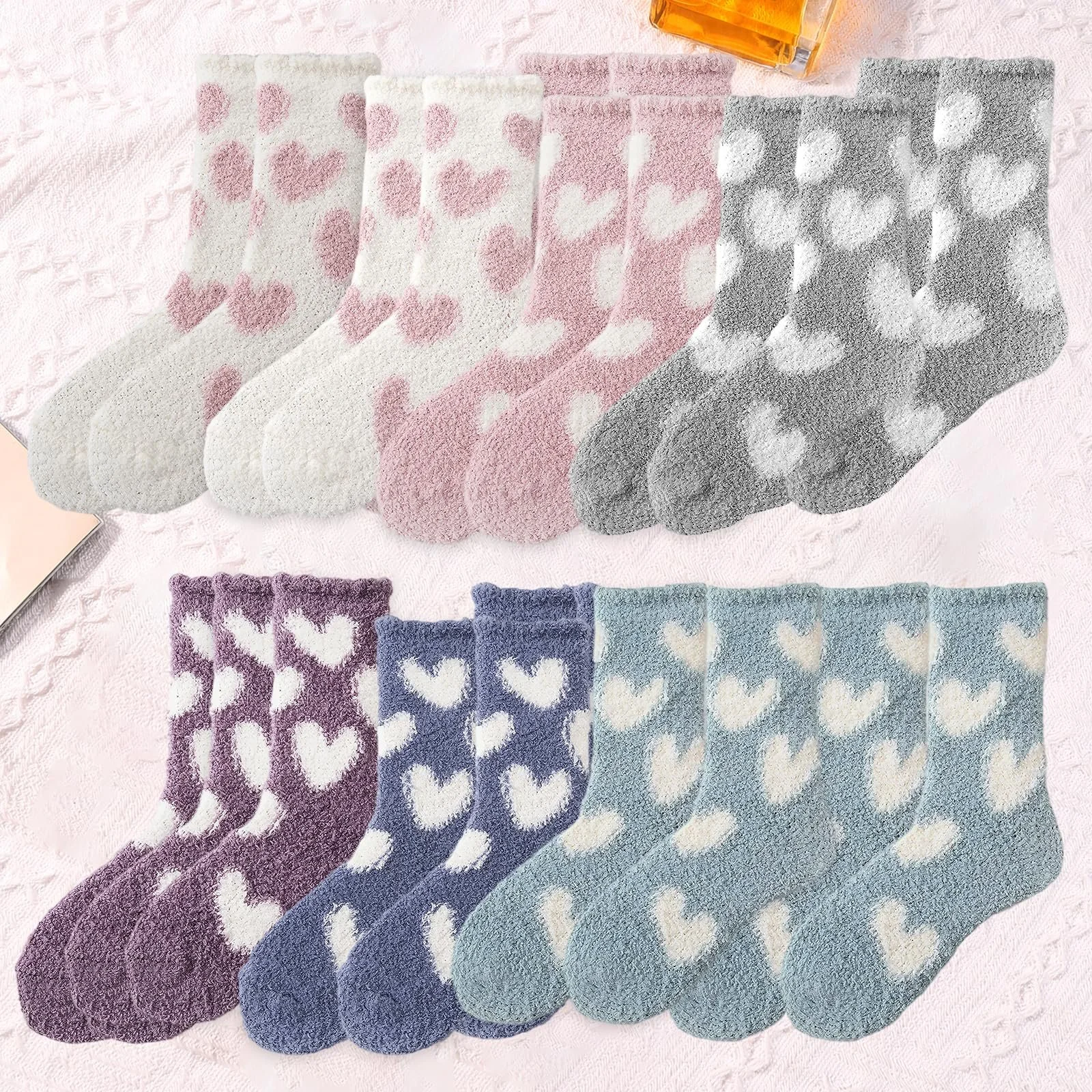 Шкарпетки Жіночі Cuddly Бавовняні для сну, 6 шт, фото №4 Шкарпетки Жіночі Cuddly Бавовняні для сну, 6 шт, фото №4