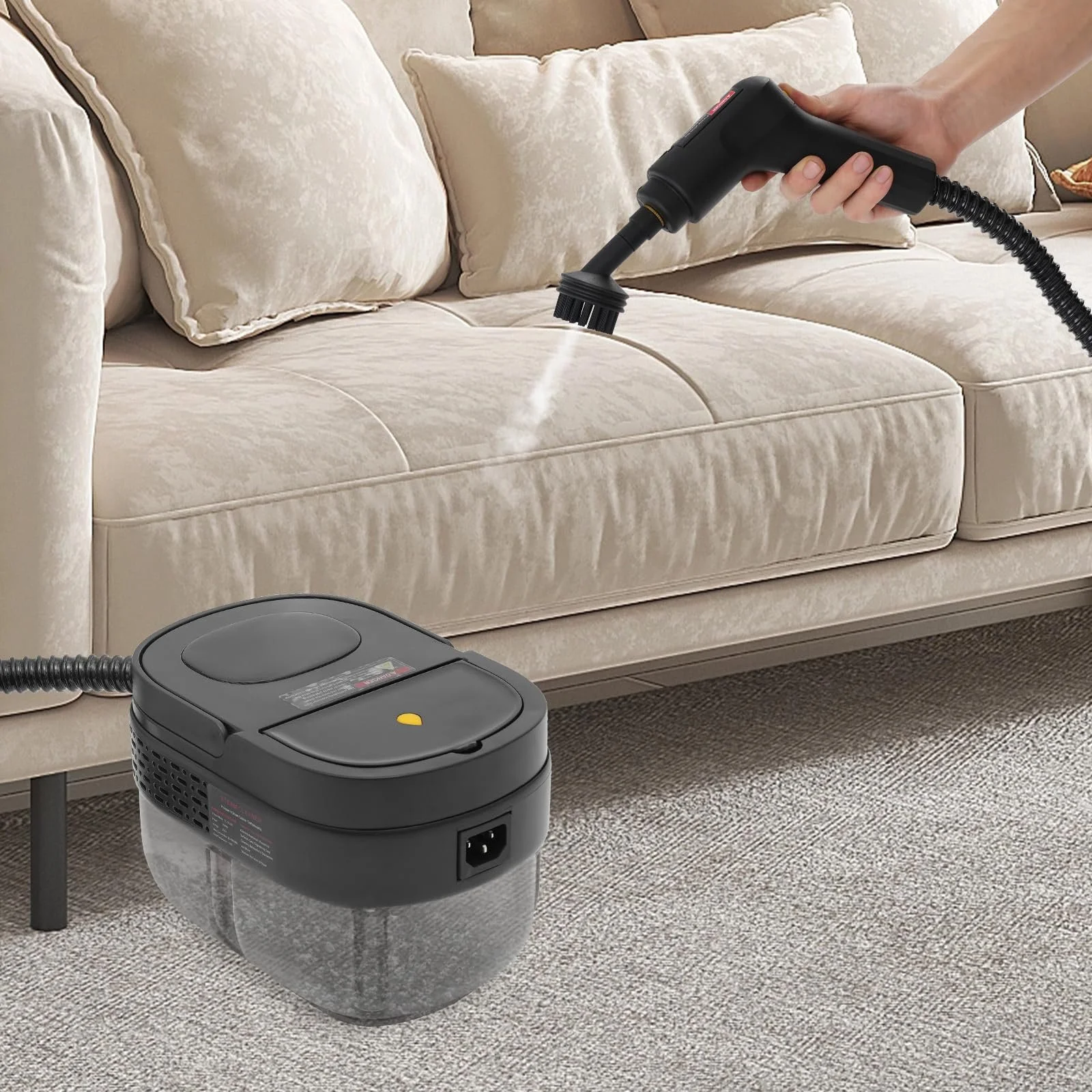 Ручний пароочисник 1500 W 3.0 Bar 221°F Black, фото №5 Ручний пароочисник 1500 W 3.0 Bar 221°F Black, фото №5