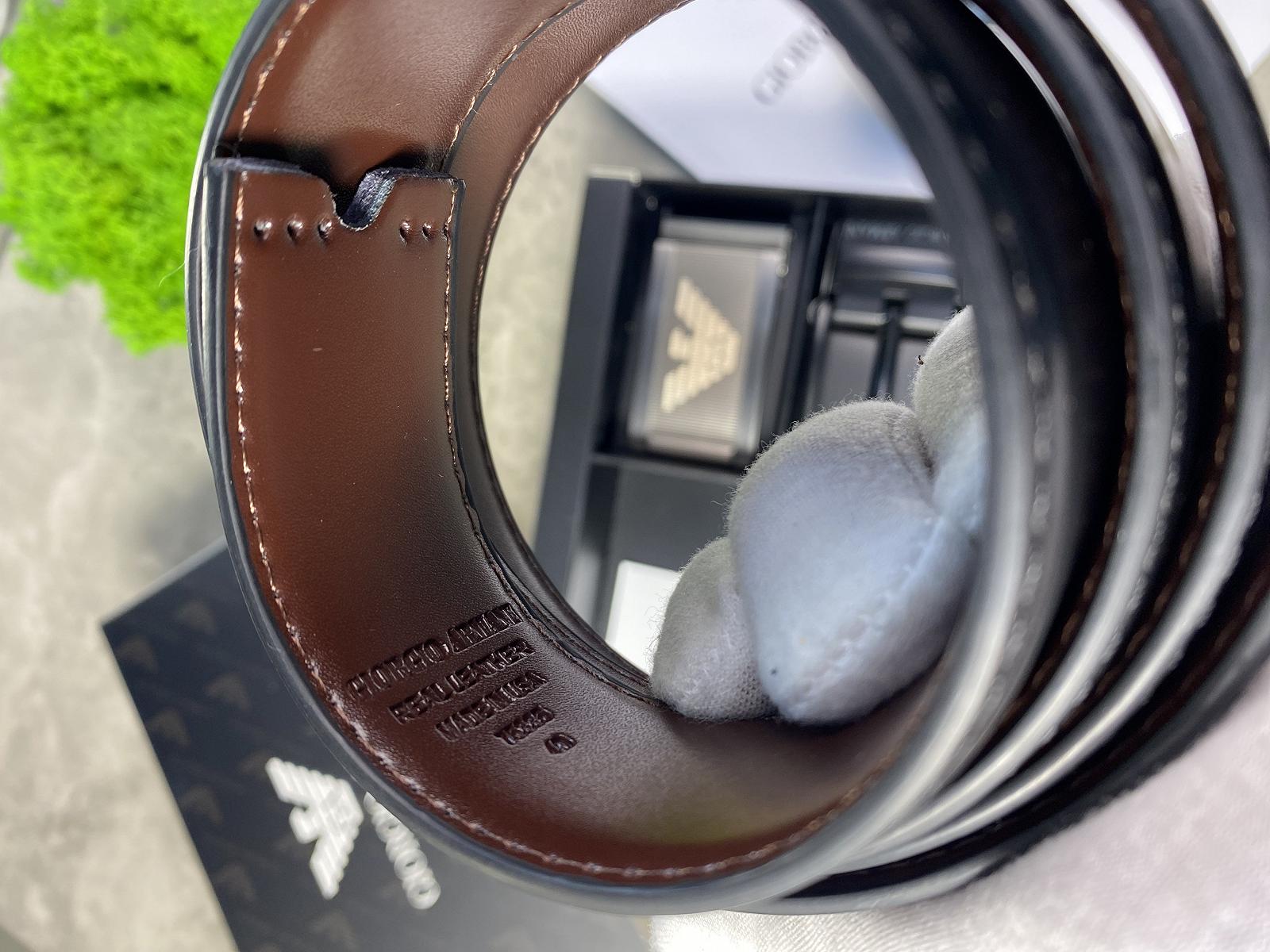 Подарунковий набір зі шкіряним ремнем Giorgio Armani з двома змінними пряжками Джорджіо Армані, фото №12