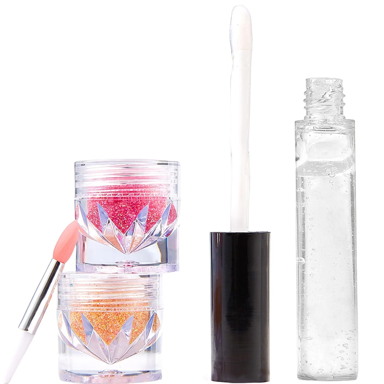 Блиск для губ Двоколірний Набір Блискітки, фото №1