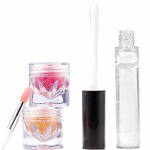 Блиск для губ Двоколірний Набір Блискітки - Фото 1