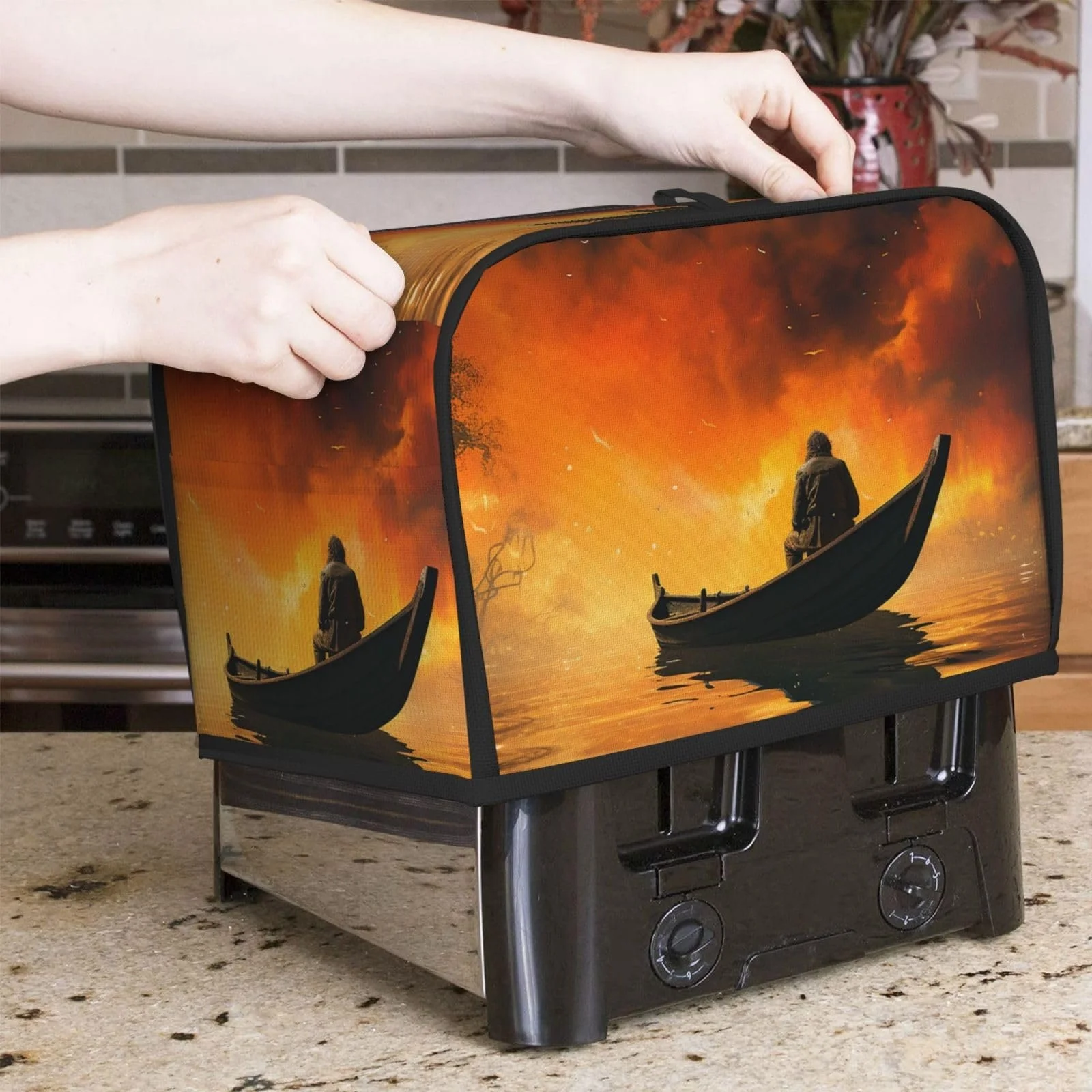 Чохол для тостера на 2 скибки Mann und Boot, з двома кишенями, надм'який чохол для приладів, пилозахисний чохол для кухні, маленький чохол для духовки, кухонний чохол для хлібопічки, фото №5 Чохол для тостера на 2 скибки Mann und Boot, з двома кишенями, надм'який чохол для приладів, пилозахисний чохол для кухні, маленький чохол для духовки, кухонний чохол для хлібопічки, фото №5