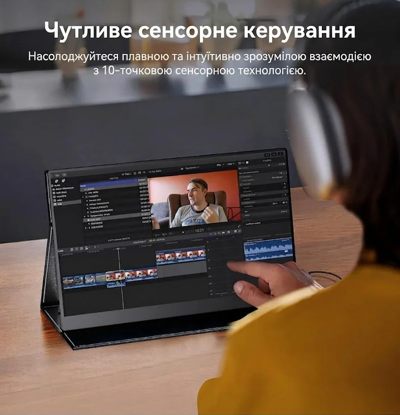 Монитор портативный сенсорный 15.6" UPERFECT UP15605 Full HD IPS 60 Гц, фото №3