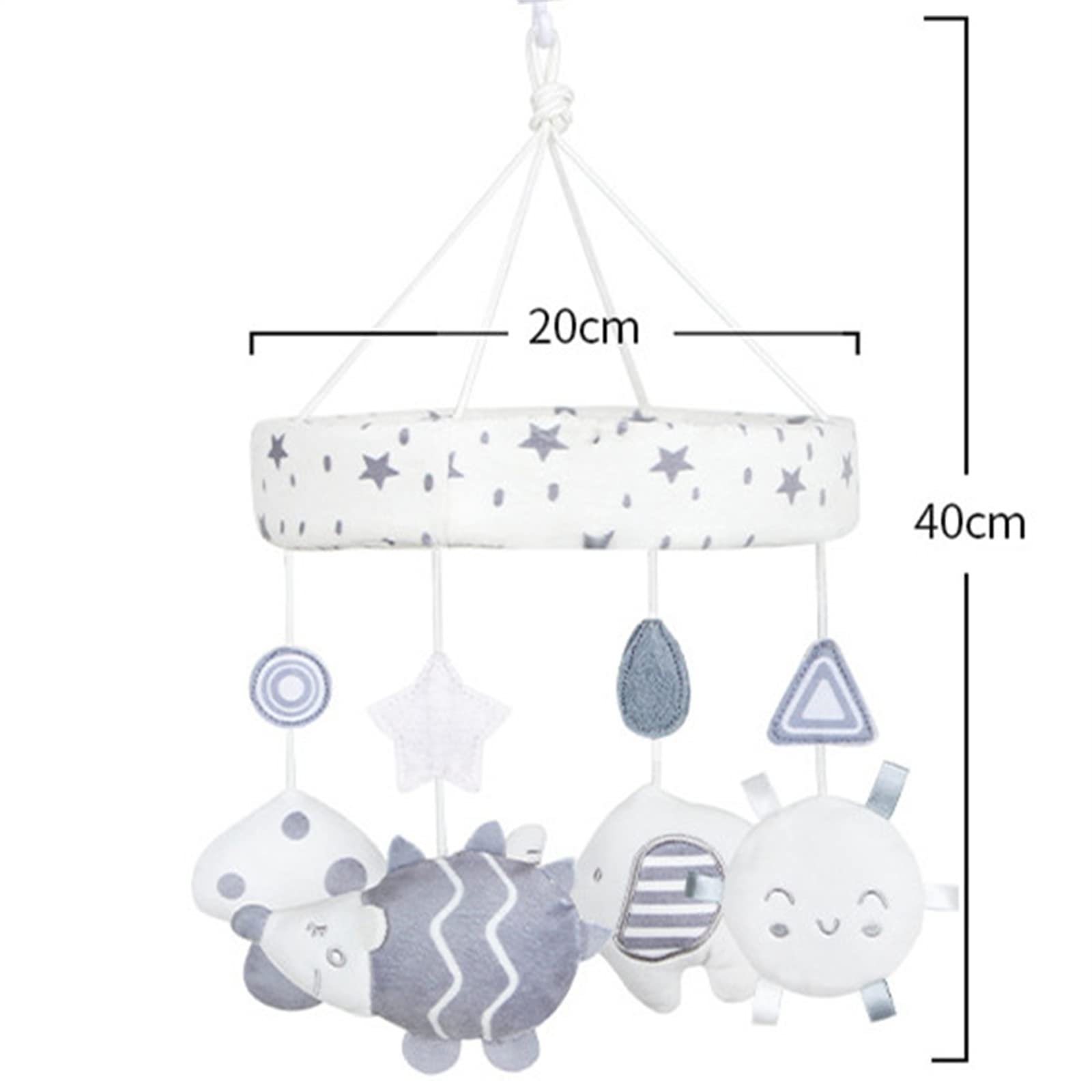 Мобиль Sarah Duke Baby Bed Bell 3D Cartoon Animals Rainbow Clouds Wind Chimes B, фото №6