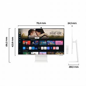 Монитор Samsung M80D LS32DM801UUXEN Smart 32 дюйма 4K AI Upscaling UHD 60 Гц Аудио режим 360 Веб-камера с динамиками и регулировкой высоты Smart TV с пультом управления synthetic.ua - Фото 1