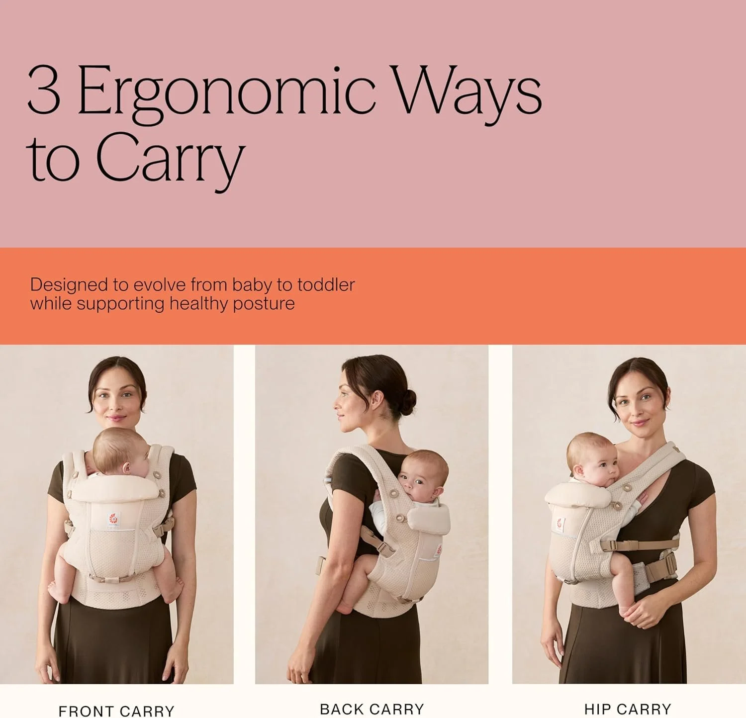 Эрго-рюкзак Ergobaby Adapt / до 20 кг / Розовый кварц, фото №6