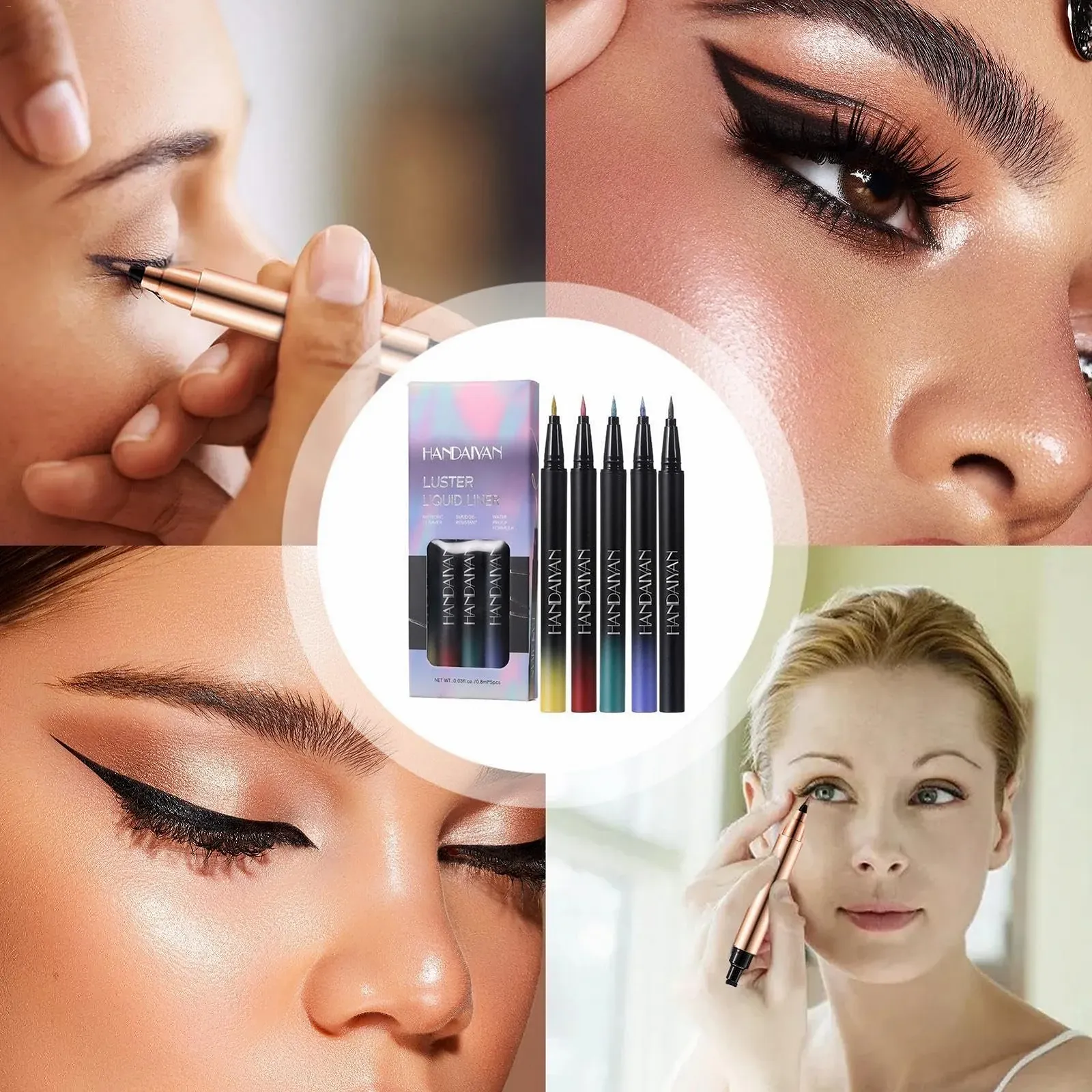 Підводка для очей з блискітками Рідка Водостійка, фото №6