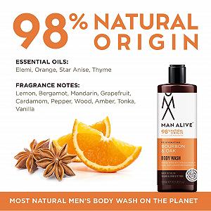 Гель для душу та вмивання MAN ALIVE Bourbon & Oak для чоловіків 500 мл ціна на synthetic.ua - Фото 1 Гель для душу та вмивання MAN ALIVE Bourbon & Oak для чоловіків 500 мл synthetic.ua - Фото 1