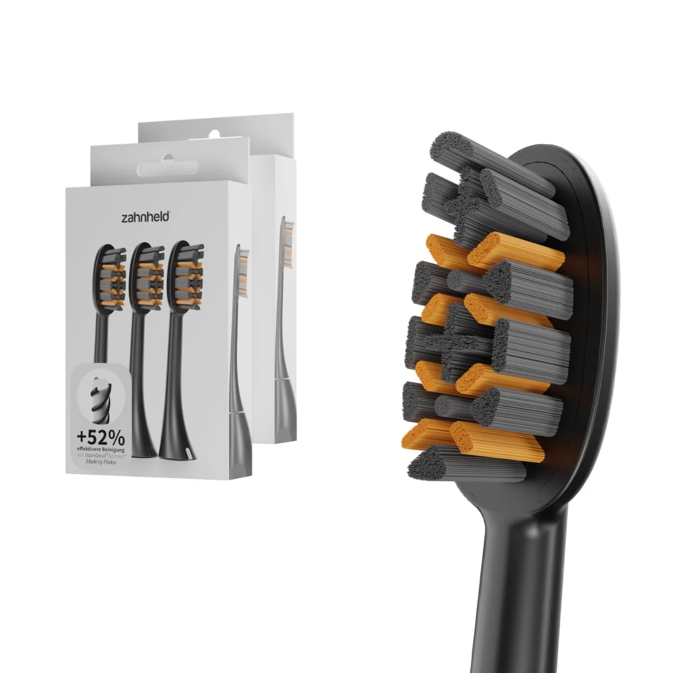 Сменные насадки Zahnheld Pro X-Clean Medium Hard для Gero Sonic эффективная очистка, фото №1