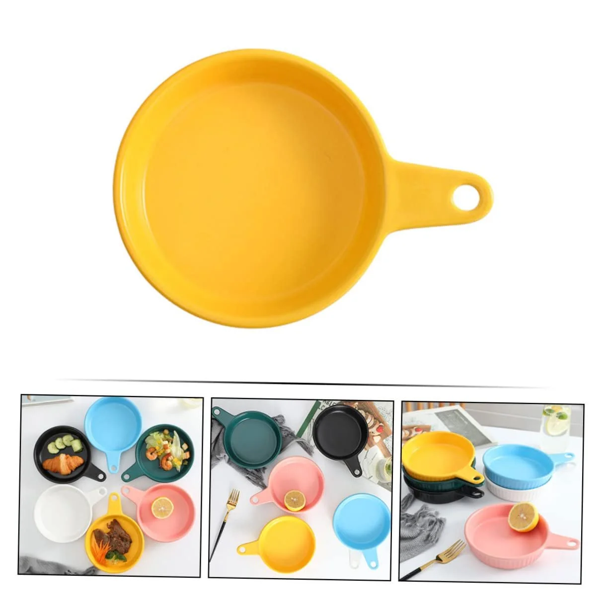 Форма для запікання керамічна з ручкою для хліба та запіканок Жовтий, фото №4