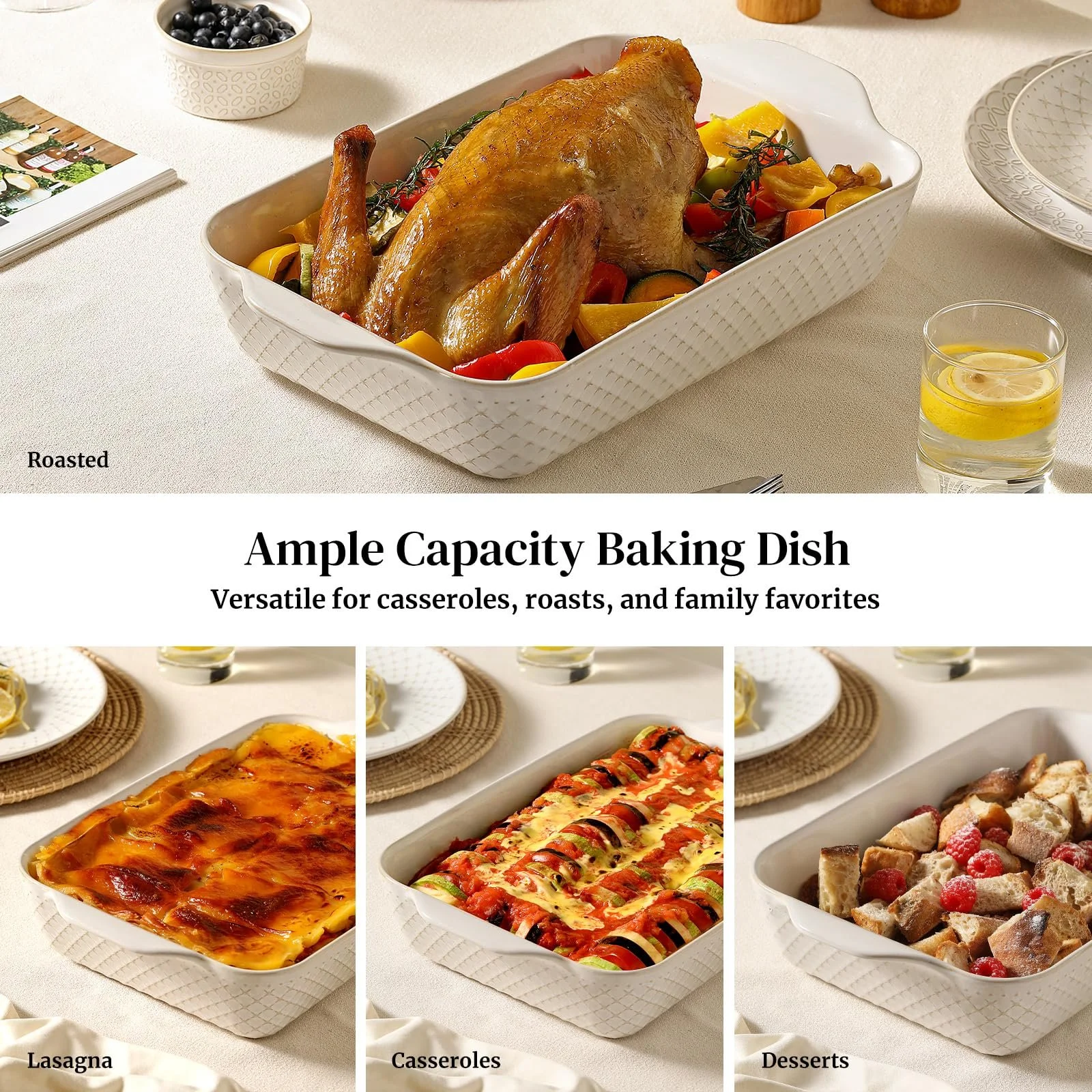 Форма для запекания DOWAN 9 x 13 см керамическая с рельефным дизайном, фото №5 Форма для запекания DOWAN 9 x 13 см керамическая с рельефным дизайном, фото №5