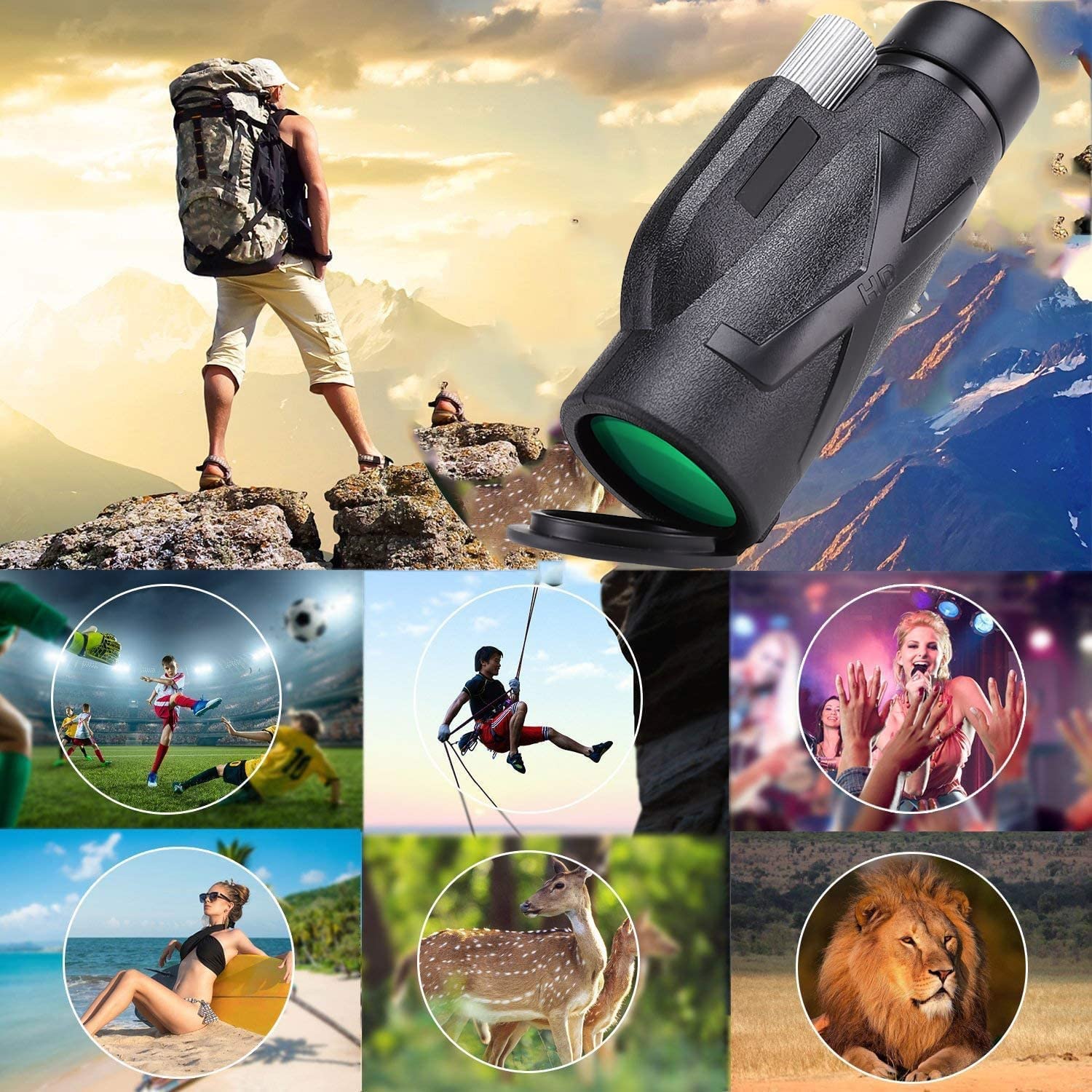 Монокуляр HD 10x42 водонепроницаемый, фото №7 Монокуляр HD 10x42 водонепроницаемый, фото №7