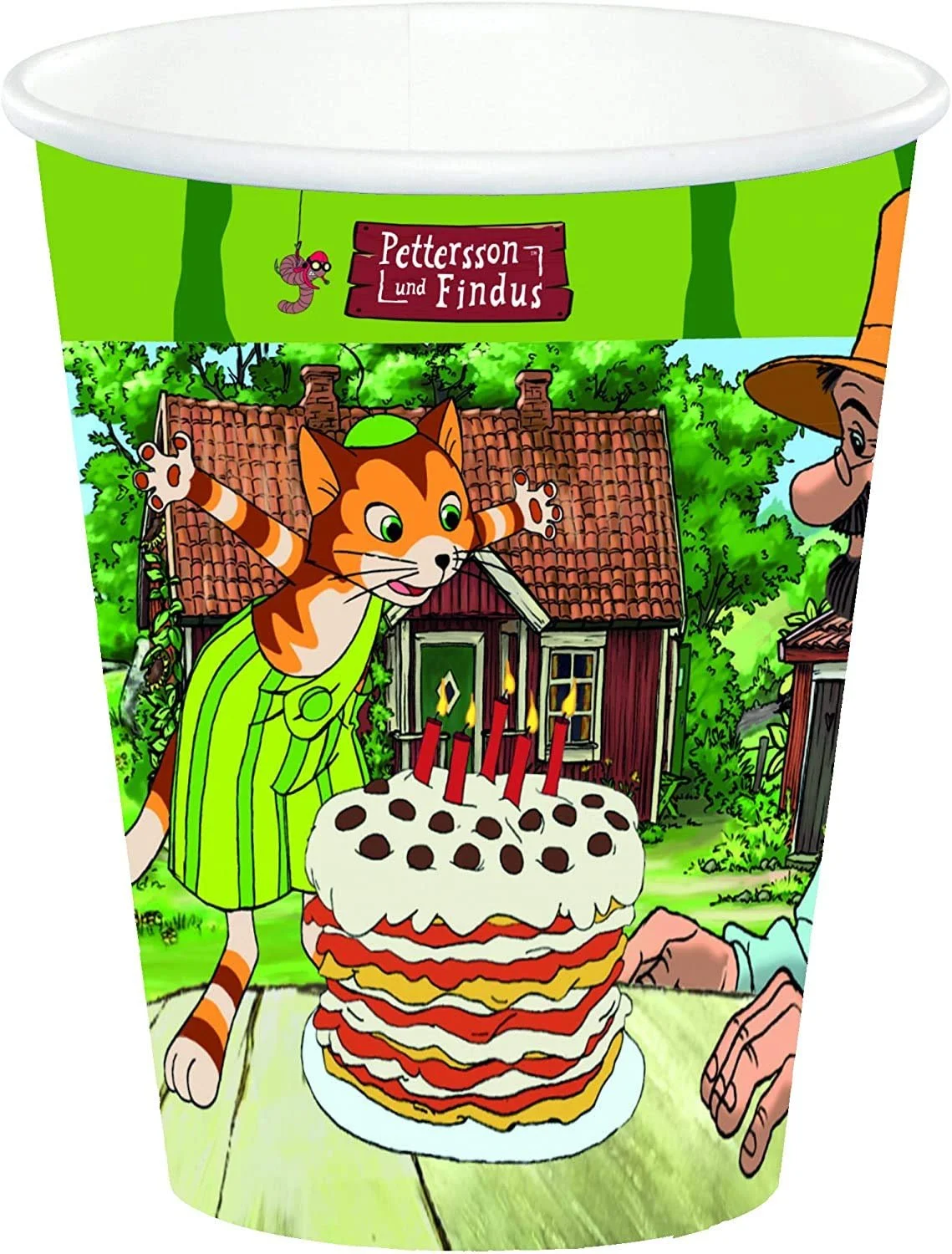 Набір посуду для вечірки Тарілки Чашки Серветки Pettersson and Findus 52 шт для 16 дітей, фото №3