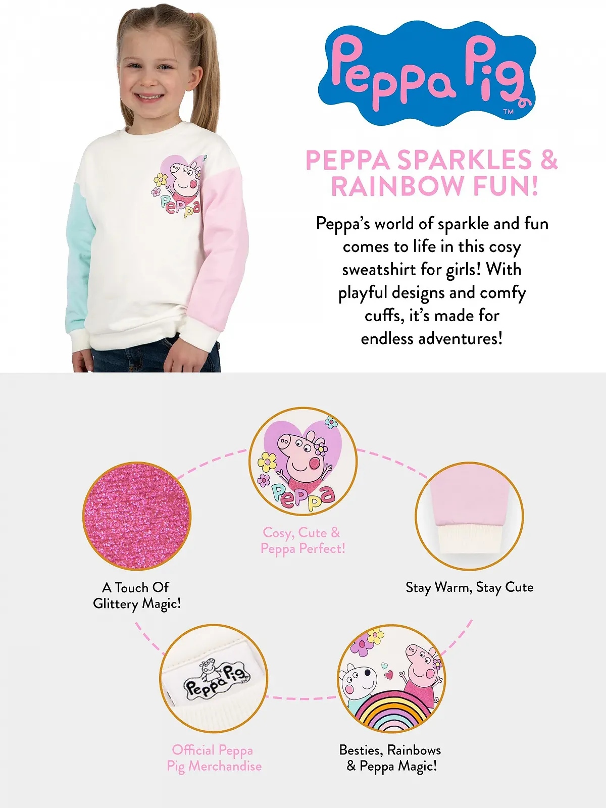 Peppa Pig Толстовка для дівчат, фото №7