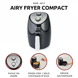 Мультипечь Ariete Airy Fryer Compact 4617 2 L 1000 W 200 °C Black цена на synthetic.ua - Фото 1 Мультипечь Ariete Airy Fryer Compact 4617 2 L 1000 W 200 °C Black synthetic.ua - Фото 1