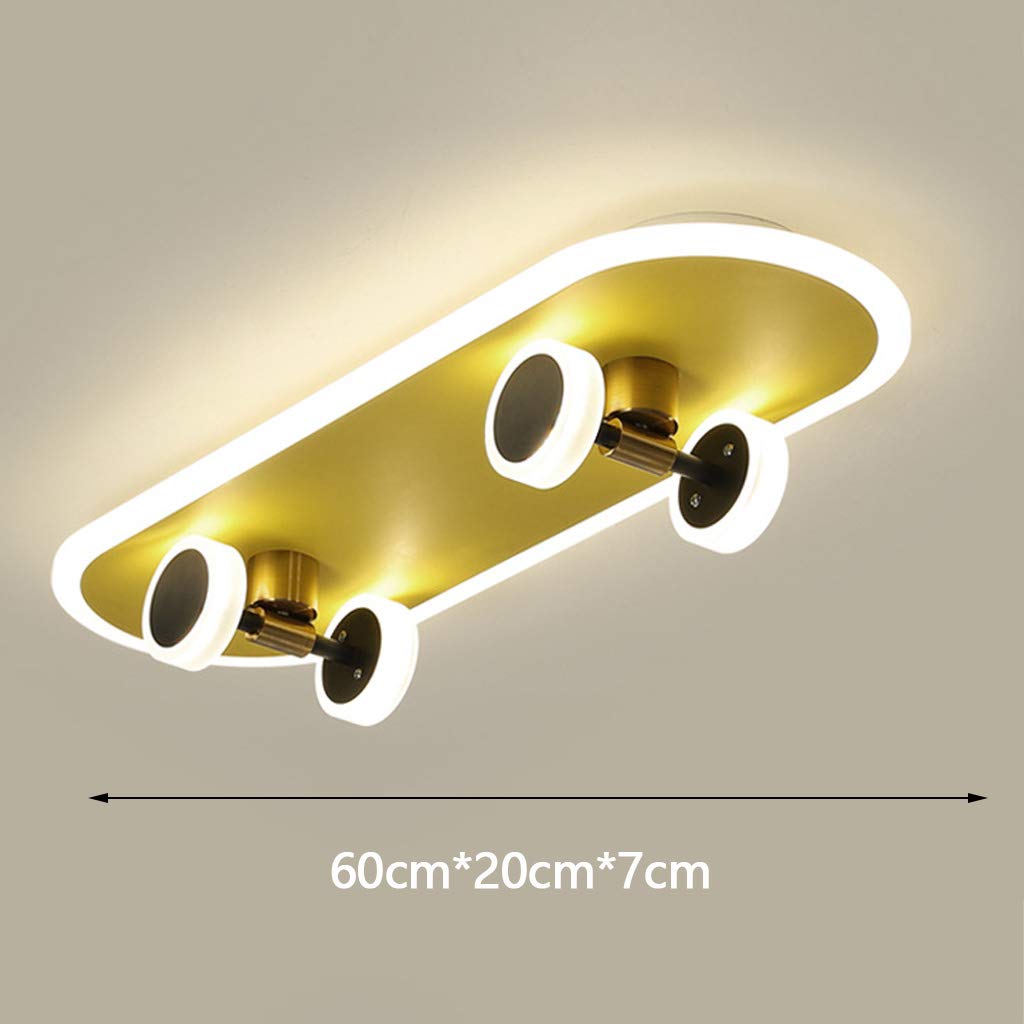 Светильник потолочный LED Skateboard 32 Вт Золотой, фото №6