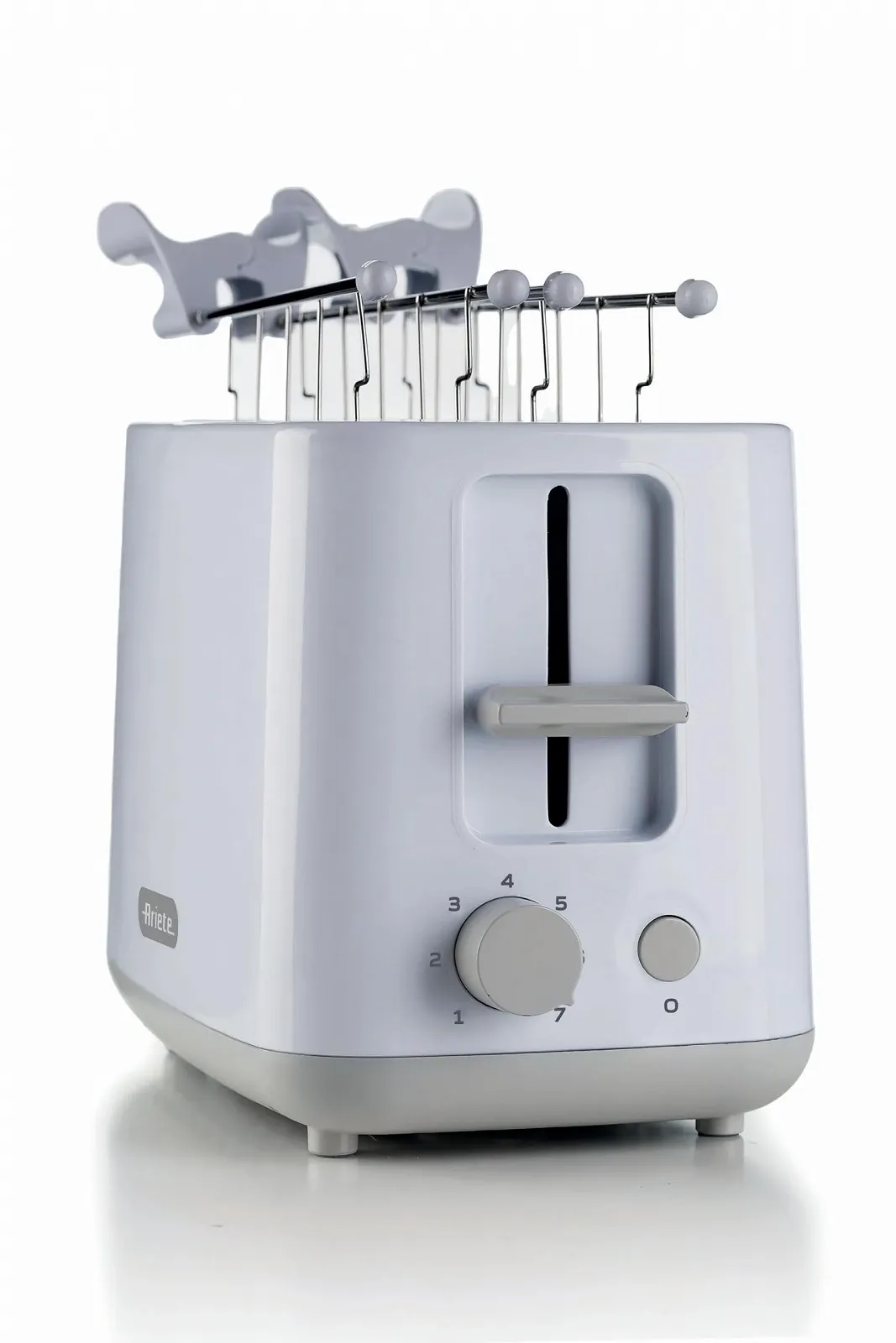 Тостер Ariete Breakfast 147, тостер з 7 рівнями підсмажування, автоматичним викидом, знімним відсіком для крихт, кнопкою зупинки, включає щипці з нержавіючої сталі, 760 Вт, білий, фото №3