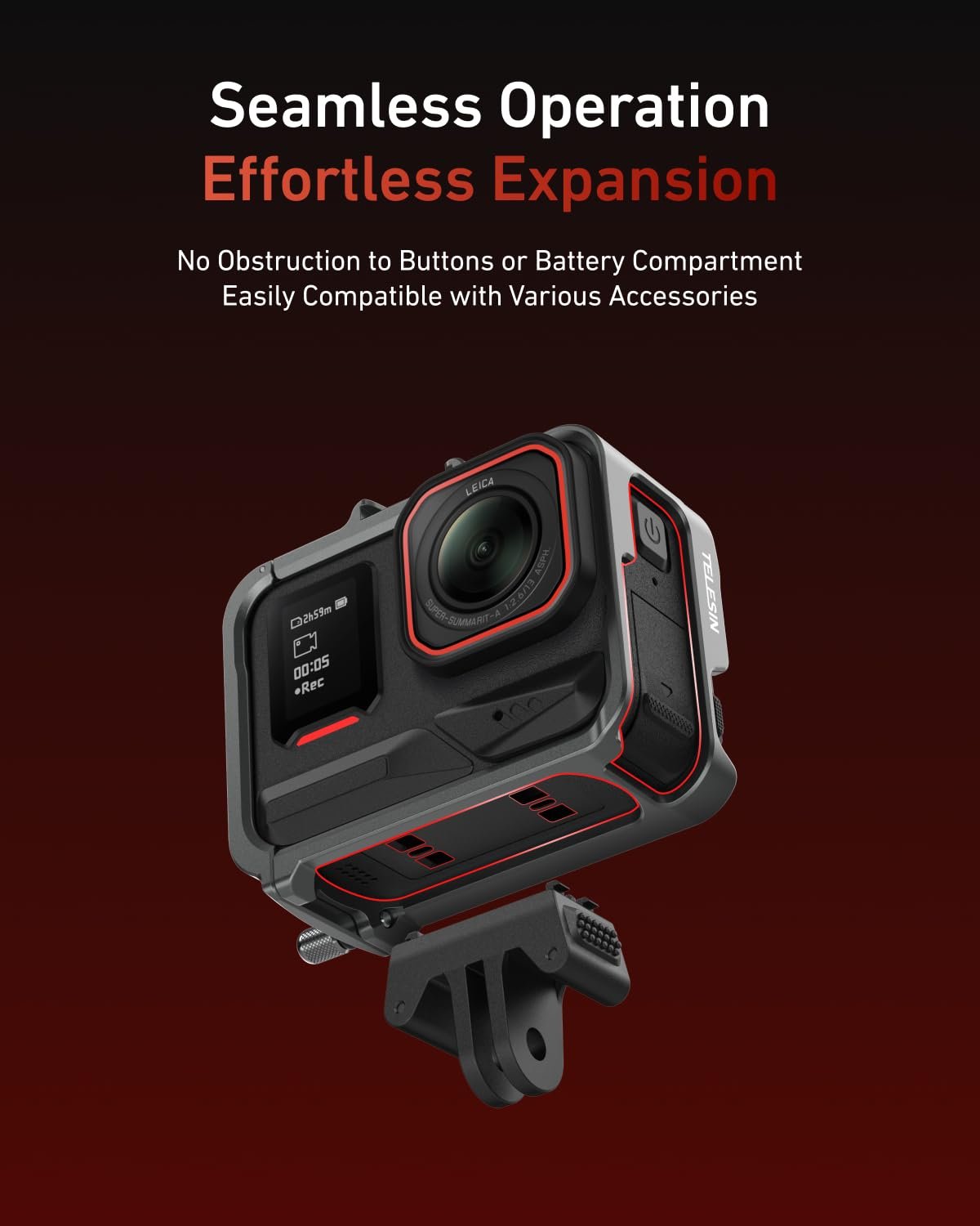 Захисний чохол TELESIN Insta 360 Ace Pro2/Ace Pro/Ace Magnesium Aluminum Alloy Case, фото №6