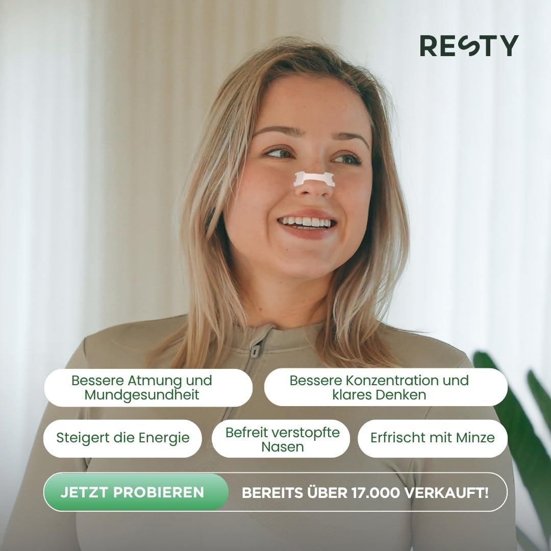 Смужки для носа Resty з ароматом м'яти 48 штук від хропіння та роздільники для носа, фото №8 Смужки для носа Resty з ароматом м'яти 48 штук від хропіння та роздільники для носа, фото №8