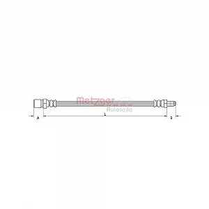Тормозной шланг METZGER 4110484 для ALFA ROMEO, задний мост слева - Фото 1