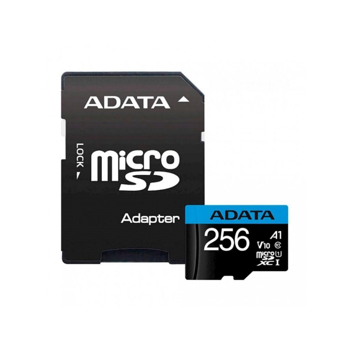 microSDXC (UHS-1) A-DATA Premier 256Gb Class 10 А1 (R-100Mb/s) adapter SD, фото №1
