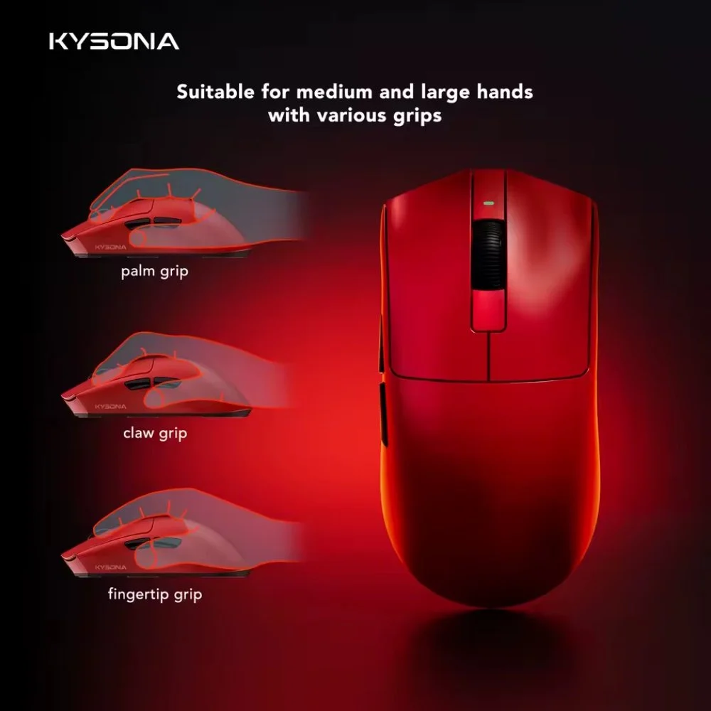 Ігрова мишка KYSONA Jupiter Ultra Green PAW3950 30000DPI 8000Гц 750IPS 50G, фото №7