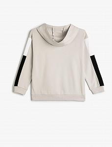 Худи Koton для мальчиков, карман-кенгуру, принт с лозунгами, хлопковый свитшот synthetic.ua - Фото 1