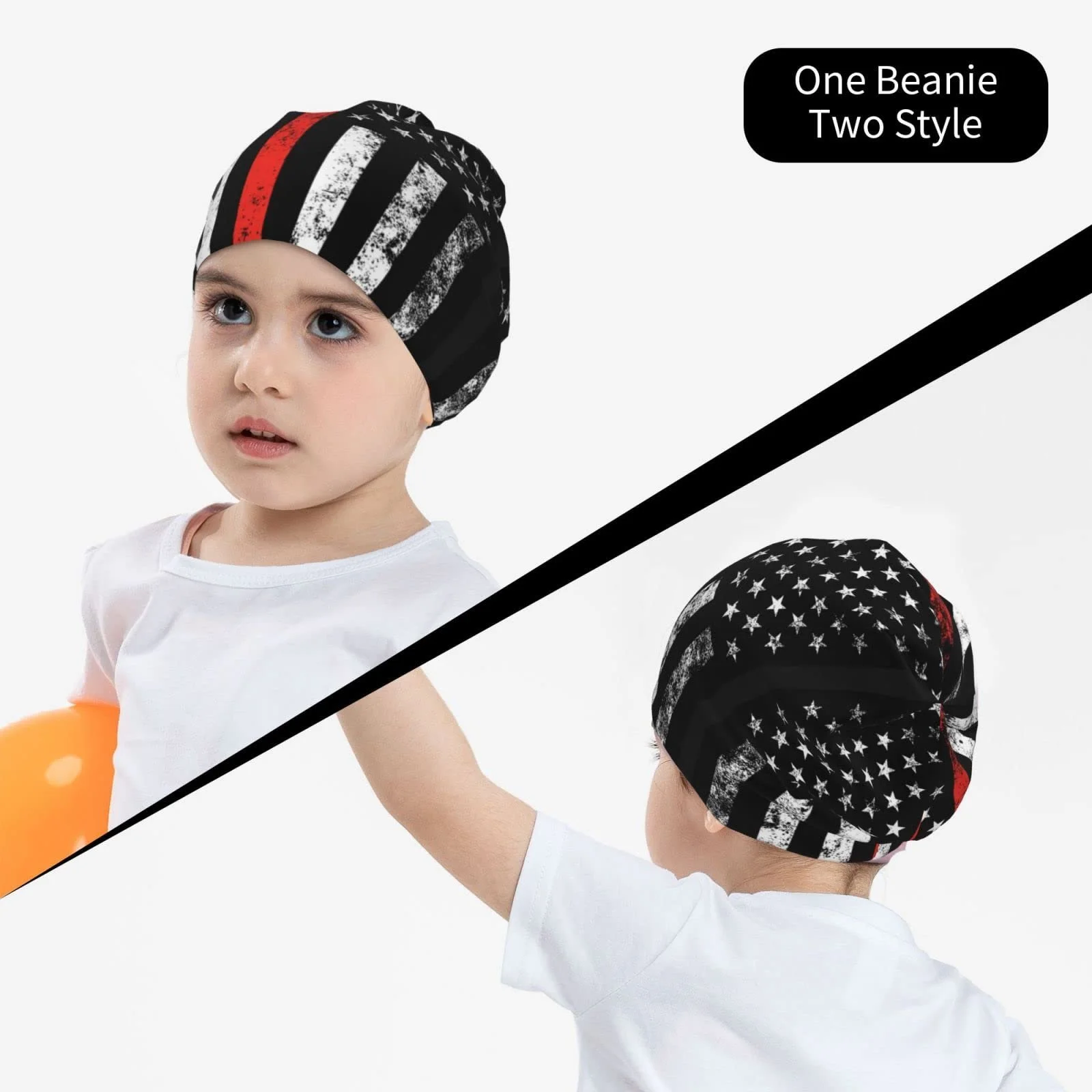 Шапка LOUJIN Fireman Fire Brigade Flag Slouchy для хлопчиків, тепла, один розмір, фото №7