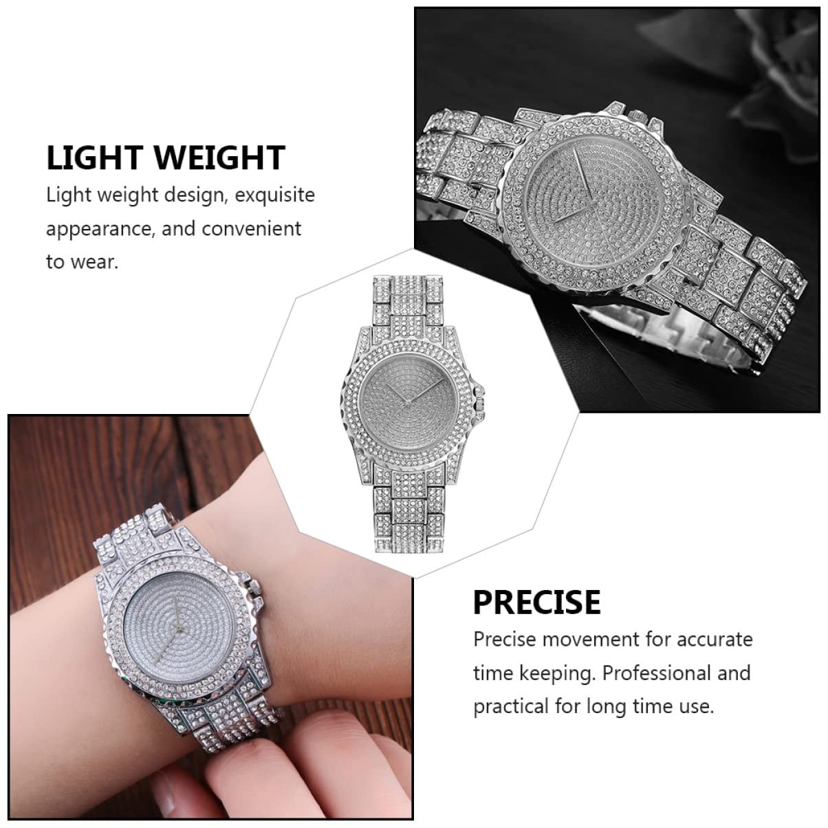 Жіночий годинник PartyKindom Кварцовий Сріблястий Ремінець з нержавіючої сталі, фото №4