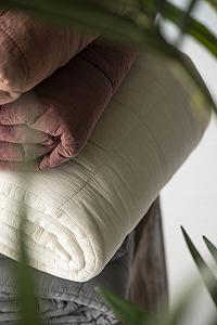 Покривало IB Laursen Вінтаж Бавовна Поліестер Вершково-масляний / Кремовий 180 x 130 см synthetic.ua - Фото 1