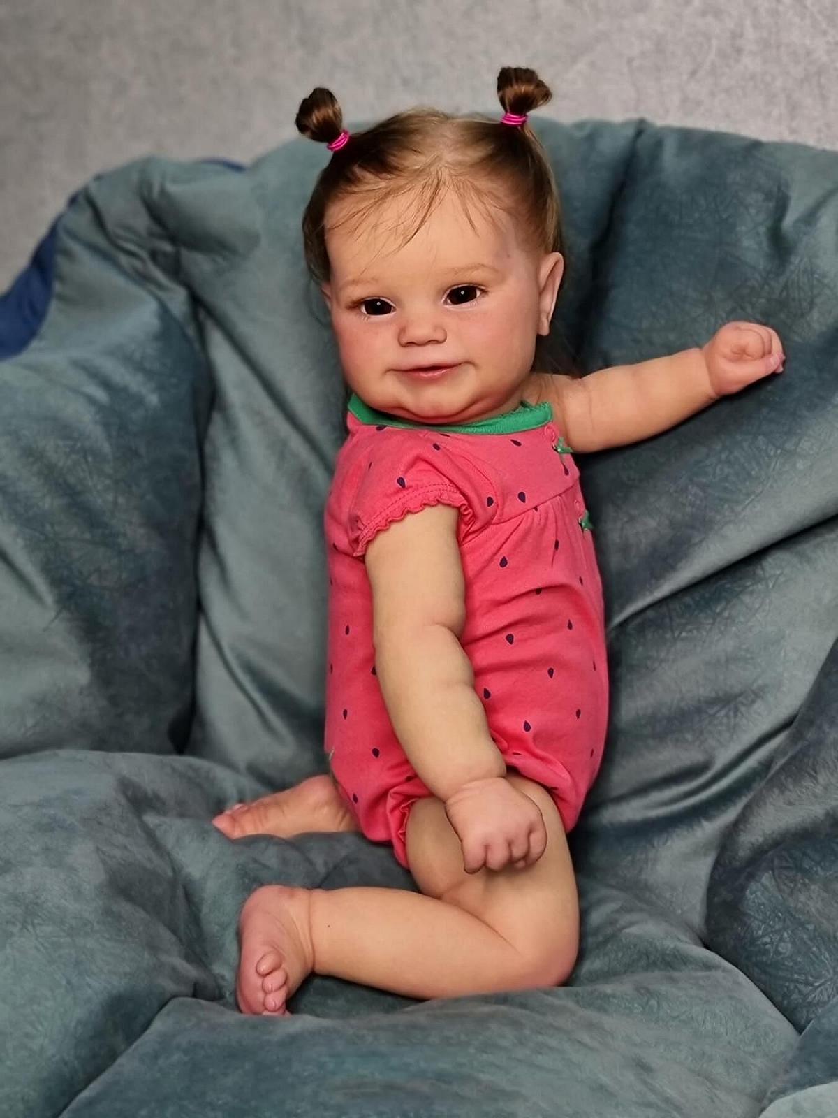 Реалистичная кукла Anano Reborn Maddie Силиконовая 20 дюймов с длинными волосами, фото №1