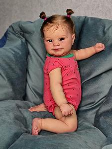 Реалистичная кукла Anano Reborn Maddie Силиконовая 20 дюймов с длинными волосами - Фото 1