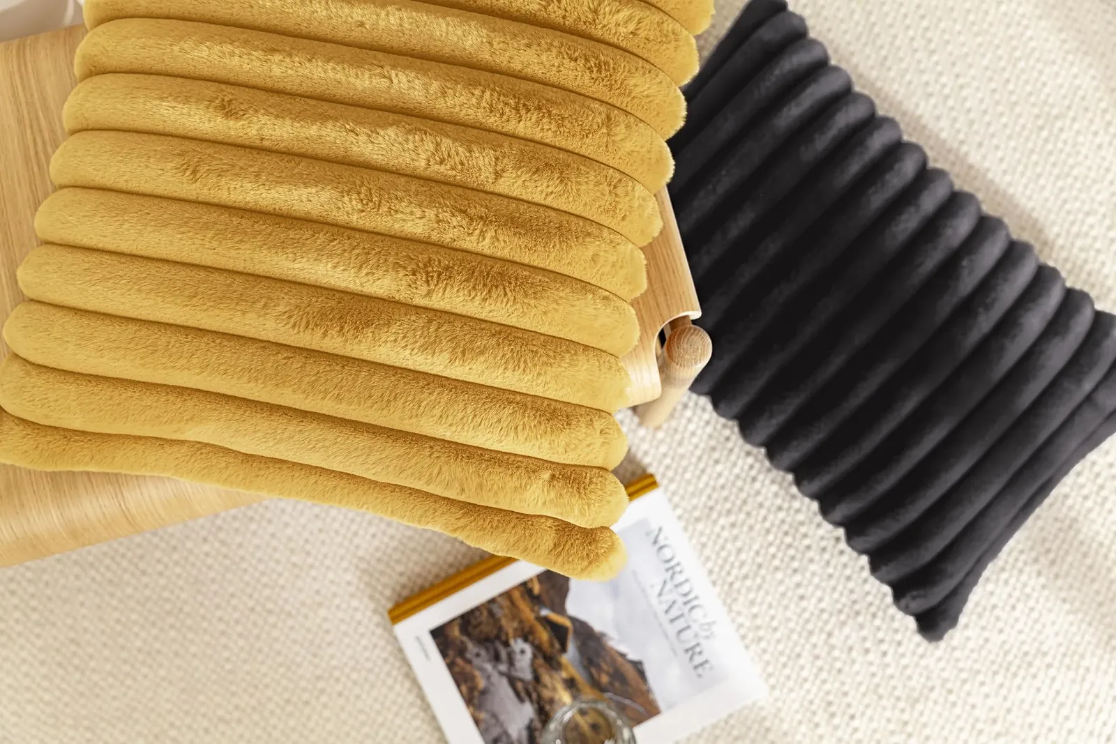 Покрывало из искусственного меха MAGMA Raya 200 x 140 см, цвет Taupe, фото №3