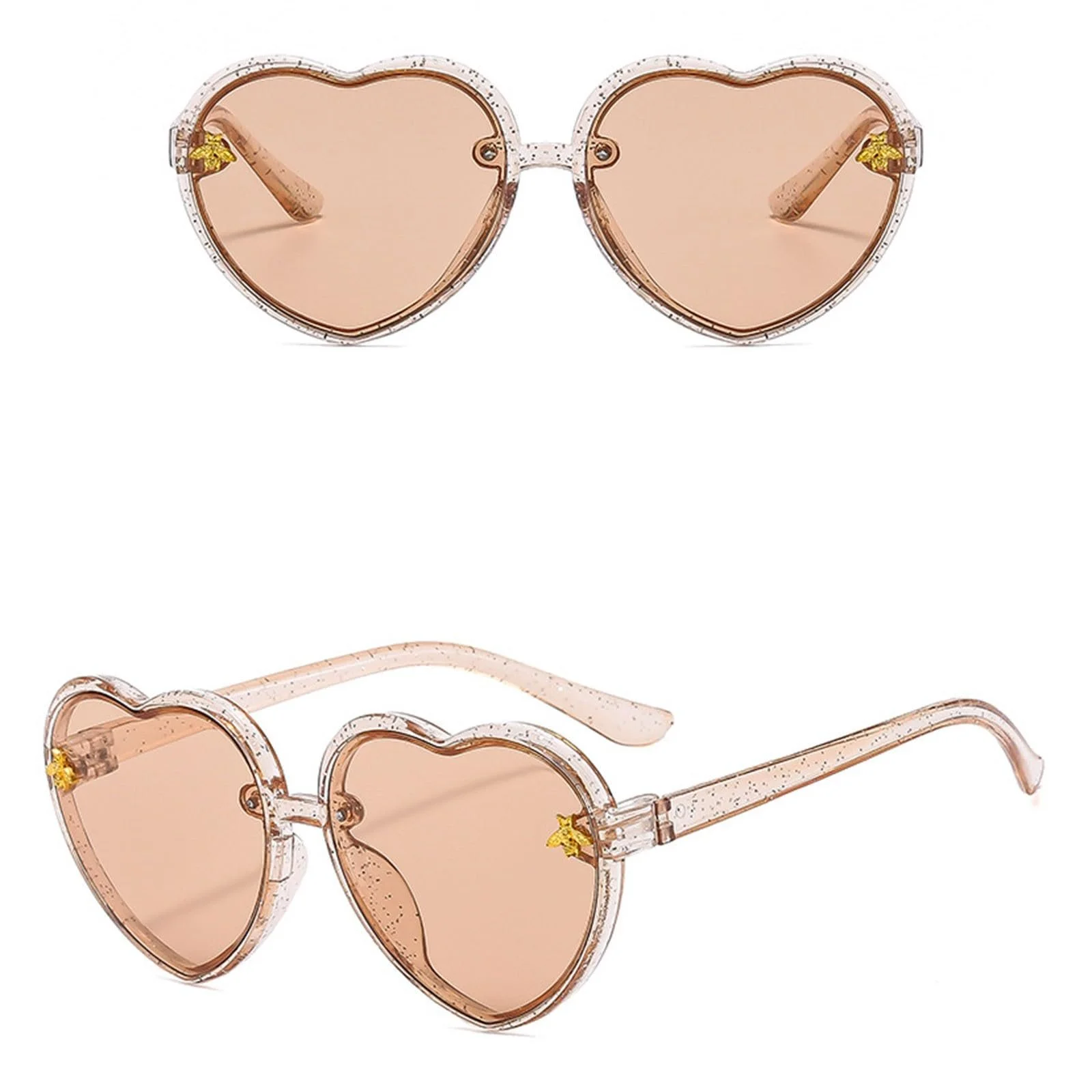 Сонцезахисні окуляри Серце Унісекс Вінтаж Мода Серце з УФ-захистом для фестивалів і подорожей, фото №2