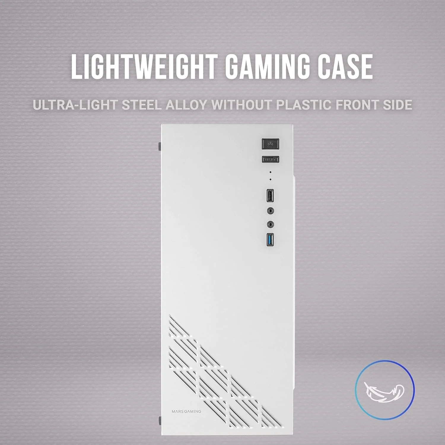 Корпус Mars Gaming MC100W / без БЖ / ATX / Micro-ATX / Mini-ITX / 1x90mm FRGB / USB 3.0 / Білий, фото №4 Корпус Mars Gaming MC100W / без БЖ / ATX / Micro-ATX / Mini-ITX / 1x90mm FRGB / USB 3.0 / Білий, фото №4