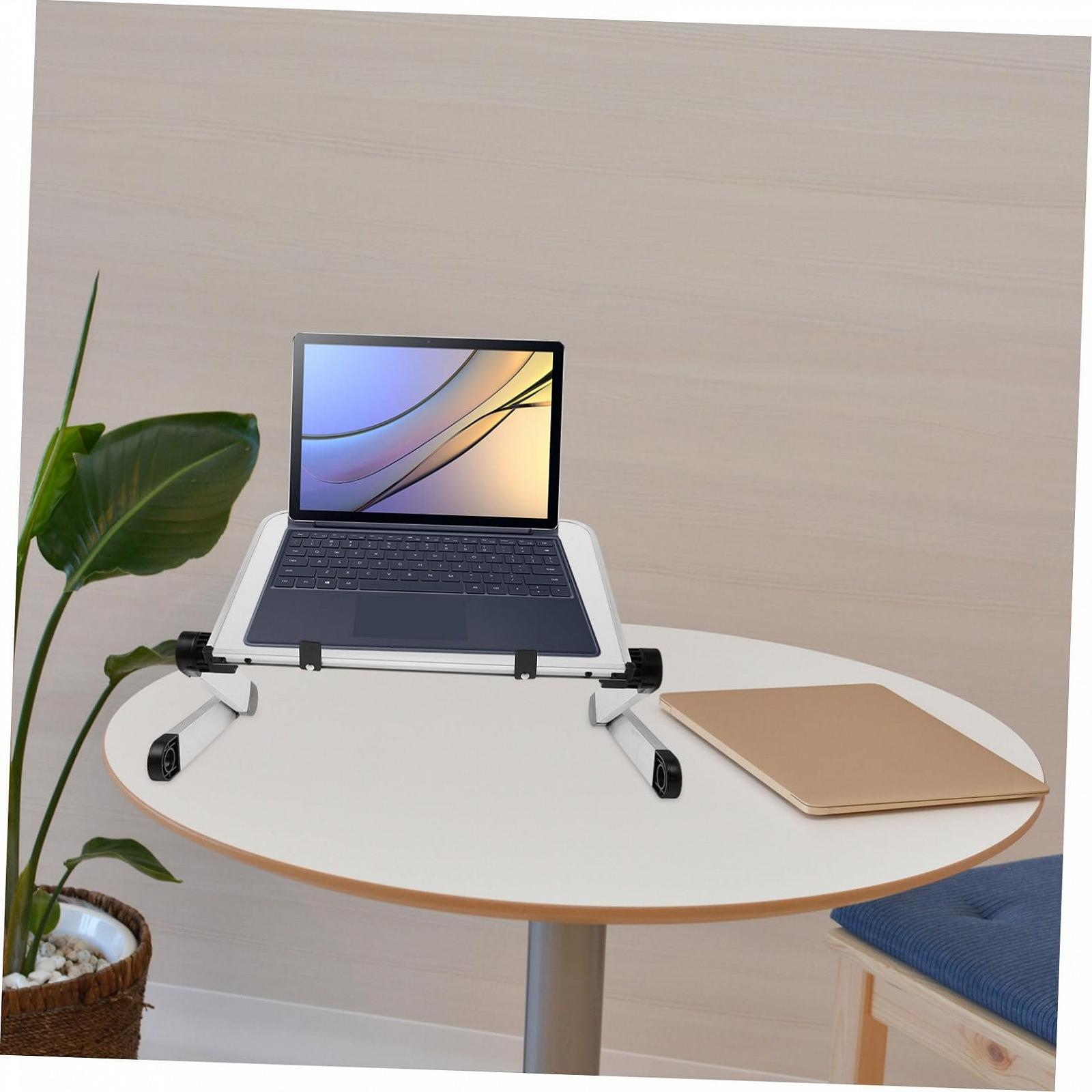 Підставка для ноутбука Alipis Регульована складна з білого настільного матеріалу з ергономічним регулюванням висоти, фото №6