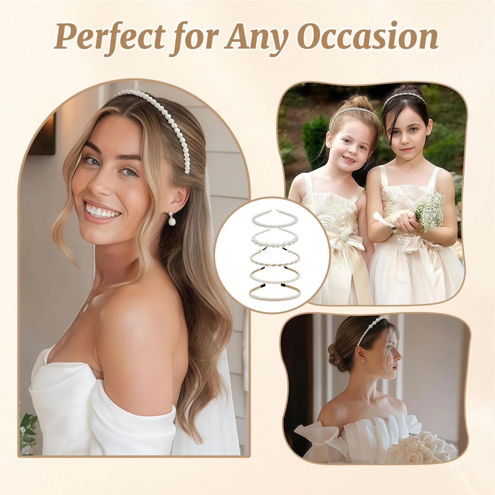 Обруч VelvetGlow з перлинами, фото №6