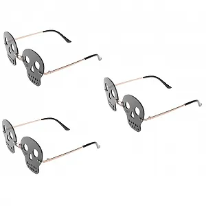 Солнцезащитные очки Без оправы PACKOVE Круглая оправа Ретро стиль 90-х, серый - Фото 1