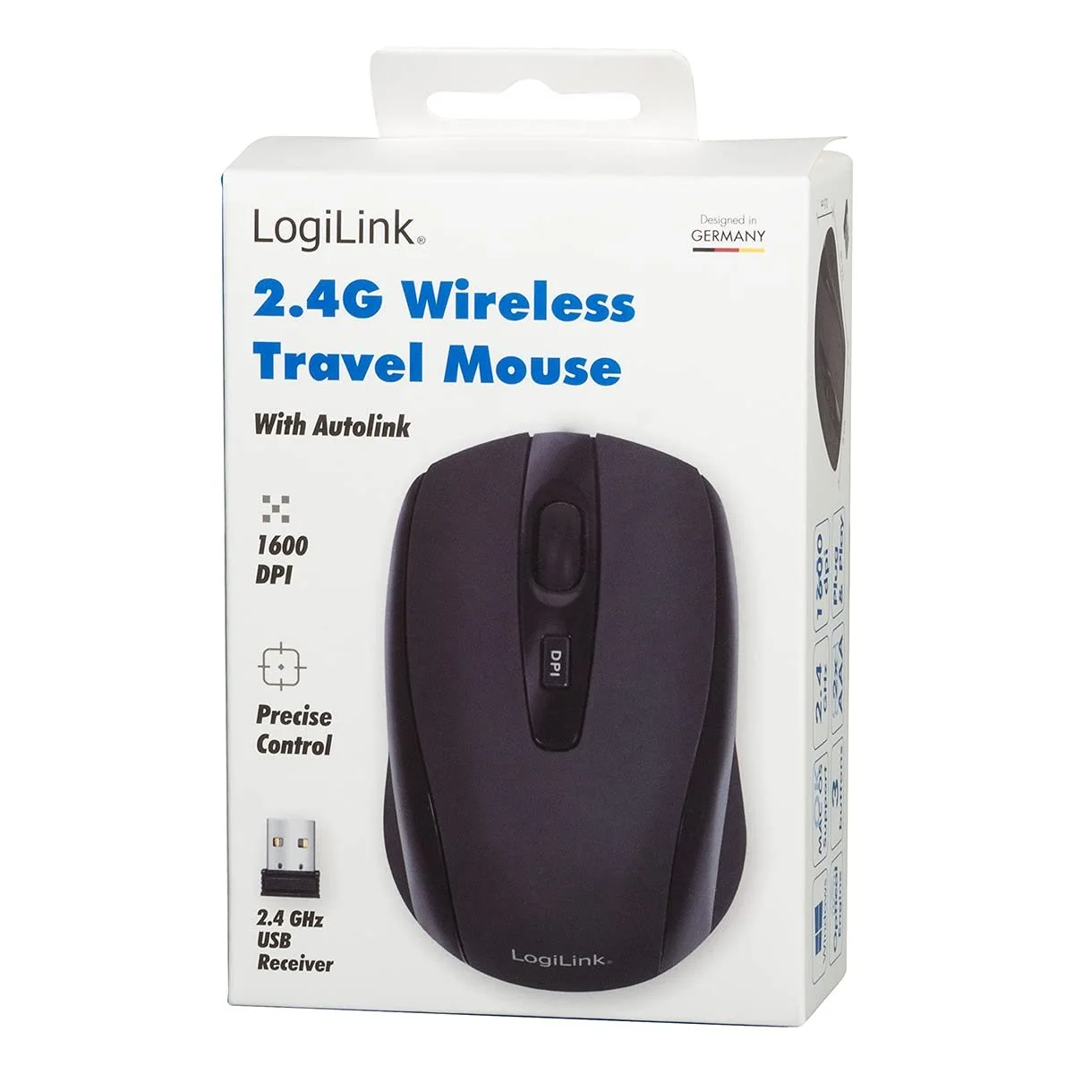 Миша LogiLink Micro 2.4G Optical Wireless Чорний, фото №6 Миша LogiLink Micro 2.4G Optical Wireless Чорний, фото №6