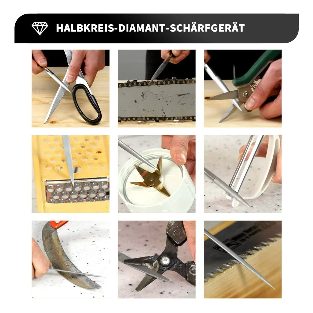 Портативна алмазна точилка Двостороння 300/600 грит для кухонних ножів, фото №6