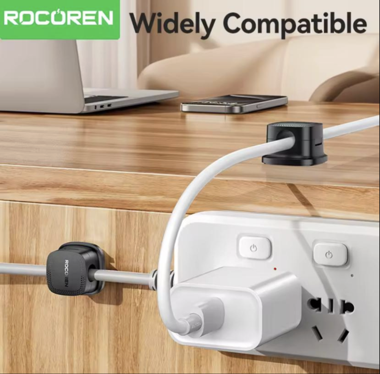 Органайзер кабелю фіксатор тримач стяжка затискач хомут для проводів 2 шт Чорний, фото №5 Органайзер кабелю фіксатор тримач стяжка затискач хомут для проводів 2 шт Чорний, фото №5