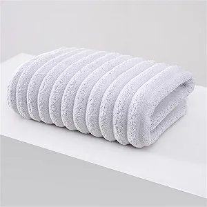 Набор полотенец SOFTBATFY 8 шт. микрофибра Grey ребристые synthetic.ua - Фото 1