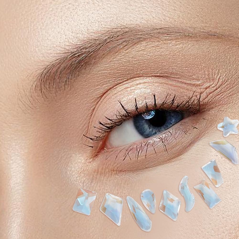 Стрази для нігтів Аквамарин, скло, 400 шт, фото №7