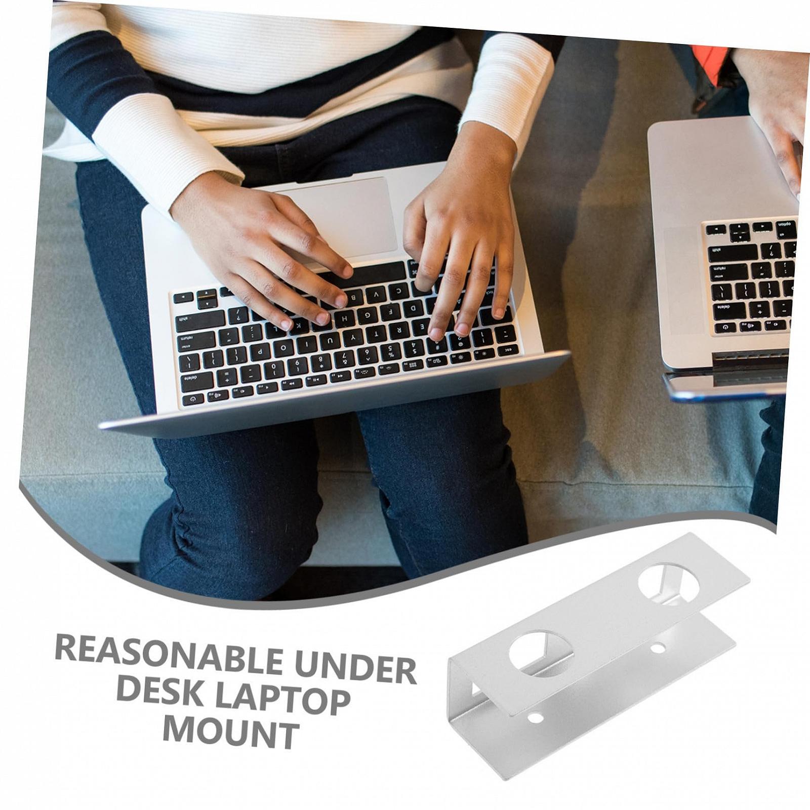 Підставка для ноутбука під стіл Міцна підставка для ноутбука та планшета, що заощаджує місце, простий в установці тримач для комп'ютера для чистого робочого місця, фото №6